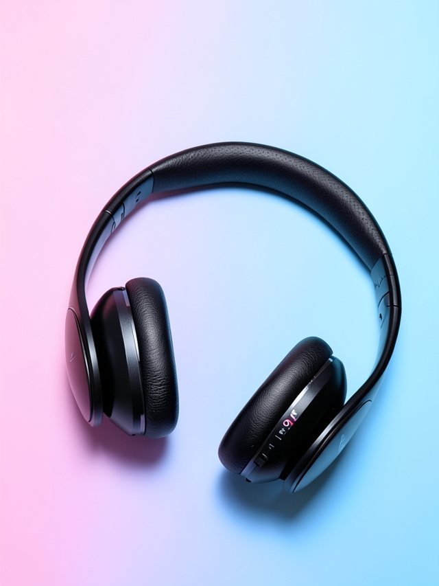 After — AI Gradient studio product shot from Product Studio, same headphones